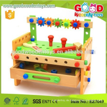 Lovely Changeable Kinder Wooden Workbench Girl Play Tool Set